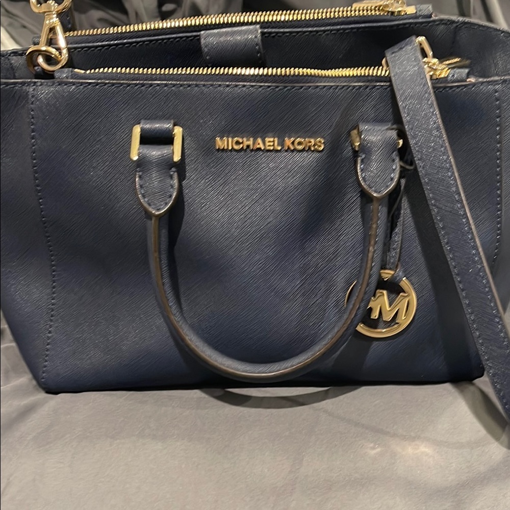 Michael Kors Navy Blue Handbag